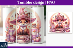 Cute Fox Halloween Tumbler wrap Whimsical pastel halloween Product Image 1