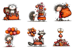 Whimsical Halloween Animals Clipart Product Image 3