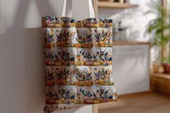 Whimsical Halloween Bat Seamless Pattern with Pumpkins Product Image 7