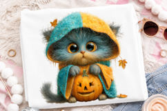 Whimsical Halloween Cat Clipart Product Image 2