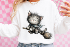 Whimsical Halloween Cat Clipart Product Image 2
