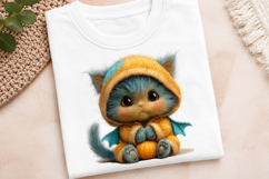Whimsical Halloween Cat Clipart Product Image 3
