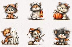 Whimsical Halloween Cat Clipart Bundle Product Image 2