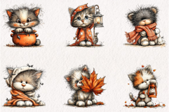 Whimsical Halloween Cat Clipart Bundle Product Image 5