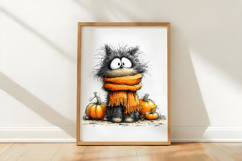 Whimsical Halloween Cat Clipart Sublimation Product Image 3