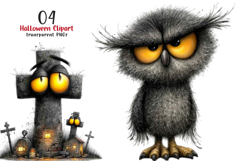 Whimsical Halloween Clipart PNG Product Image 1