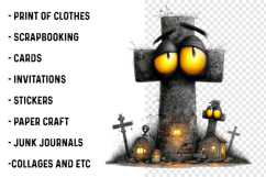Whimsical Halloween Clipart PNG Product Image 2