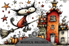 Whimsical Halloween Clipart Bundle | Hand-Drawn Fall Holiday Product Image 1