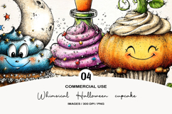 Whimsical Halloween cupcake Clipart Product Image 1