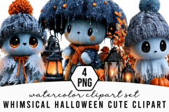 Whimsical Halloween Cute Clipart Product Image 1