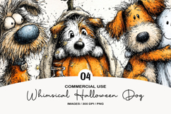 Whimsical Halloween Dog Clipart Product Image 1