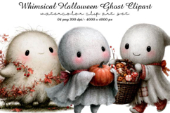 Whimsical Halloween Ghost Clipart Product Image 1