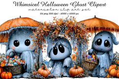 Whimsical Halloween Ghost Clipart Product Image 1