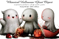 Whimsical Halloween Ghost Clipart Product Image 1