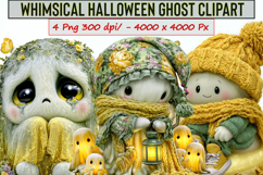 Whimsical Halloween Ghost Clipart Product Image 1