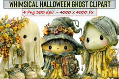 Whimsical Halloween Ghost Clipart Product Image 1