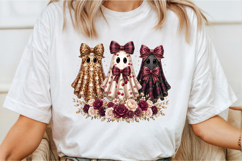 Whimsical Halloween Ghost Trio PNG Product Image 2