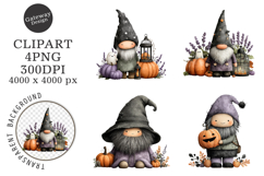 Whimsical Halloween Gnome Clipart Product Image 1