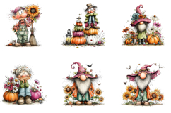 Whimsical Halloween Old Man Clipart Product Image 5