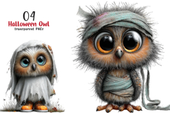 Whimsical Halloween Owl Clipart Product Image 1