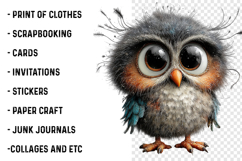 Whimsical Halloween Owl Clipart Product Image 2
