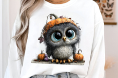 Whimsical Halloween Owl Clipart Product Image 3