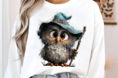 Whimsical Halloween Owl Clipart Product Image 3