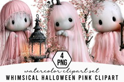 Whimsical Halloween Pink Clipart Product Image 1