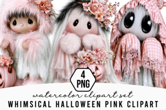 Whimsical Halloween Pink Clipart Product Image 1