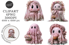 Whimsical Halloween Pink Clipart Product Image 1