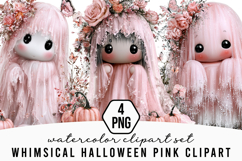 Whimsical Halloween Pink Clipart Product Image 1