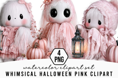 Whimsical Halloween Pink Clipart Product Image 1