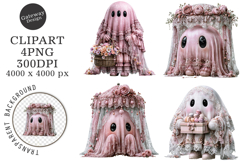 Whimsical Halloween Pink Clipart Product Image 1