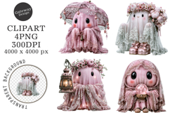 Whimsical Halloween Pink Clipart Product Image 1