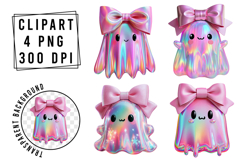 Whimsical Halloween Pink Cute Clipart Product Image 1