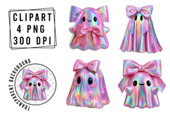 Whimsical Halloween Pink Cute Clipart Product Image 1