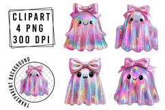 Whimsical Halloween Pink Cute Clipart Product Image 1