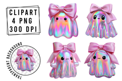 Whimsical Halloween Pink Cute Clipart Product Image 1