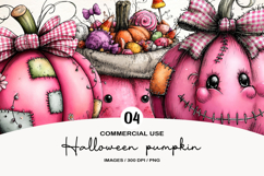 Whimsical Halloween pumpkin Clipart Product Image 1