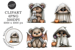 Whimsical Halloween Quirky Animal Clipart Product Image 1