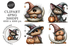 Whimsical Halloween Quirky Animal Clipart Product Image 1