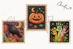 Whimsical Halloween Postage Stamps | Halloween Png Product Image 3
