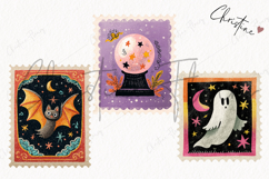 Whimsical Halloween Postage Stamps | Halloween Png Product Image 3