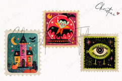 Whimsical Halloween Postage Stamps | Halloween Png Product Image 3