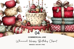 Whimsical happy birthday clipart Product Image 1