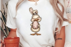 Whimsical happy easter duck clipart Product Image 3