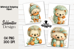 Whimsical Hedgehog Clipart Product Image 1