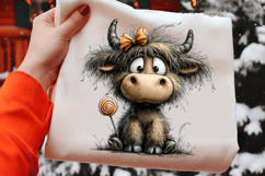 Whimsical Highland Cow Clipart Product Image 2