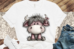 Whimsical Highland Cow Clipart Product Image 3