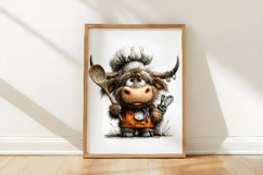 Whimsical Highland Cow Clipart Product Image 3